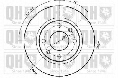 QUINTON HAZELL bdc3690 -  Тормозной диск